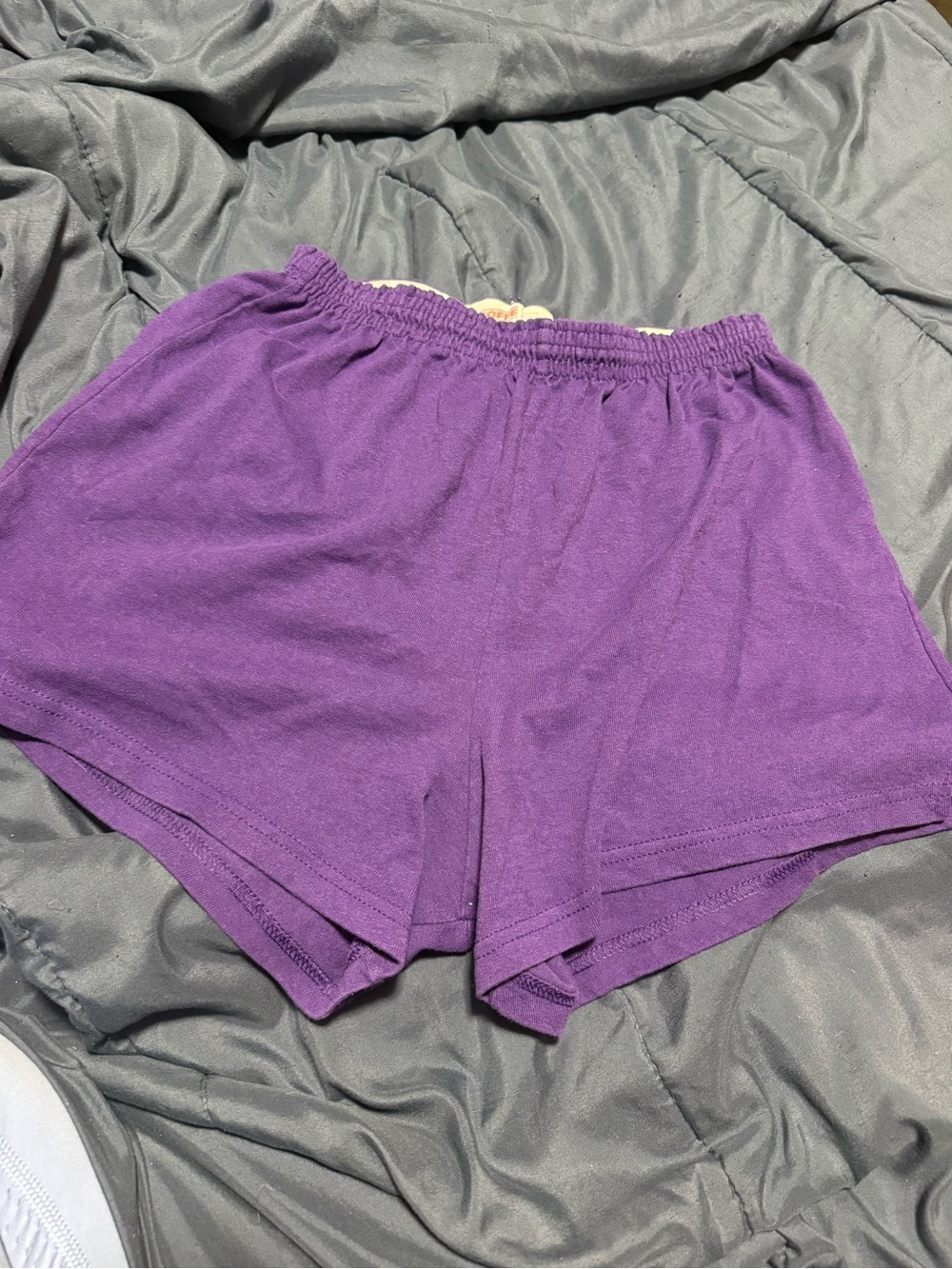 Soffe Purple Elastic-Waist Athletic Shorts